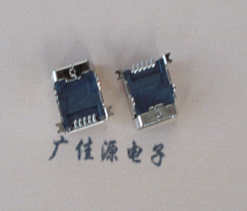 深圳 MINI USB 5PF 90°SMT前插后贴电源接口