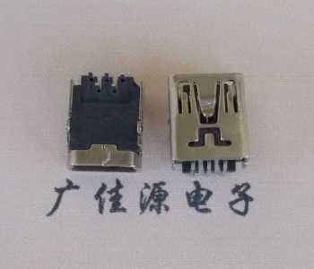深圳MINI USB前两脚插座 90度卧式 端子DIP针脚定义