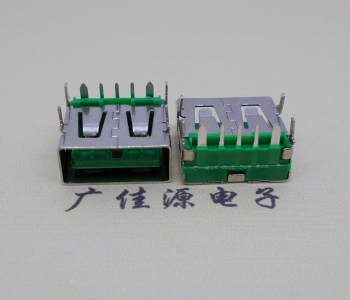 深圳5A大电流 快充接口 USB5p绿胶芯 常规母座