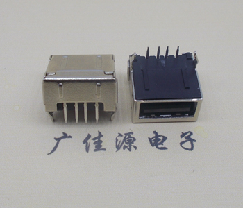 深圳usb 2.0插座 A型单层90度 包胶母座