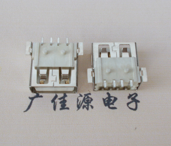 深圳USB AF方形脚 贴片母座 1.0/1.2柱子直边接口