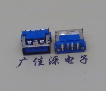 深圳AF短体10.0接口 蓝色胶芯 直边4pin端子SMT