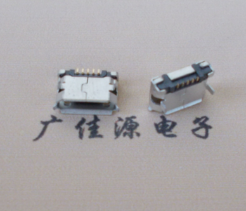 深圳Micro USB卷口 B型(无柱）插板脚间距6.4普通端子
