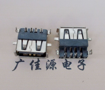 深圳AF USB母座90度 DIP沉板3.9/4.9 耐高温有卷边