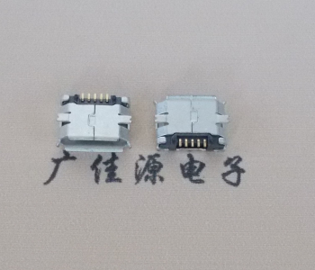 深圳MICRO USB 5Pin母座 贴板封装接口 卷边镀雾锡