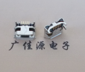 深圳Micro USB母座牛角间距7.2x6.6mm加长端子定位柱