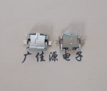 深圳Micro usb 插座 沉板0.7贴片 有卷边 无柱雾镍