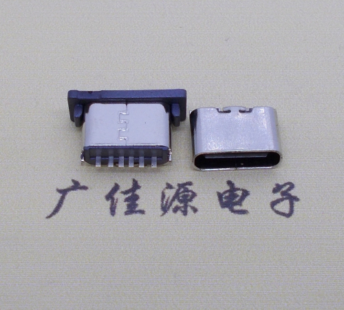 深圳直立插type-c6p母座H=5.0短体usb连接器
