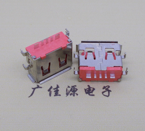 深圳usb沉板1.8母座 粉红色胶芯大电流5p端子接口
