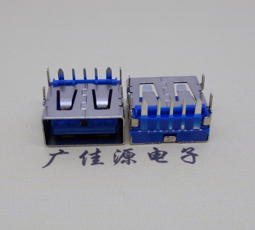 深圳 USB5安大电流母座 OPPO蓝色胶芯,快速充电接口
