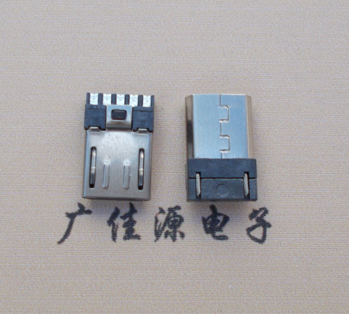 深圳Micro USB 公头焊线短体10.5mm胶芯3.0前五后五