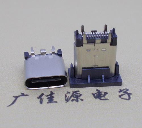 深圳立式type-c24p短体母座长10.5mm 直立式type-c母座