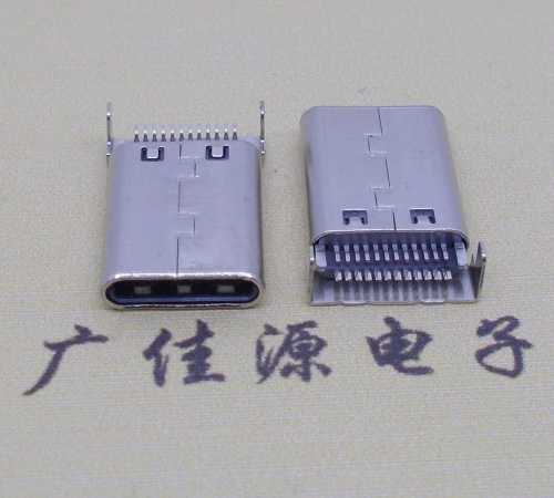 深圳铆合式type-c24p公头两脚插板针脚贴板