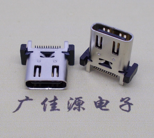 深圳立式贴片带弹type c24p母座连接器