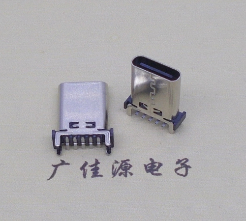 深圳type c10p母座直立式贴板H=13.10、13.70、15.0mm支持快充、数据传输